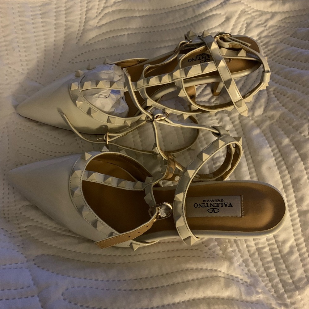Valentino White Heeled Shoes